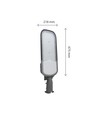 150W Streetos 2 LED-Straßenleuchte - IP65, 145/75°, IK09, Neutralweiß