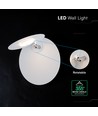V-Tac 6W LED Wandleuchte - CREE Chip, Weiß, IP20, 6 Jahre Garantie, drehbar
