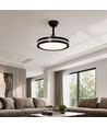 Deckenleuchte mit verstecktem Ventilator - RA90, CCT, 60W, schwarz