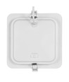 18W Dure 3 quadratische LED Deckenleuchte - CCT, IP54, 17x17 cm, weißer Rand, 110°