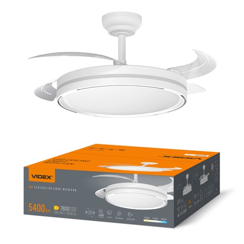 Deckenleuchte mit verstecktem Ventilator - RA90, CCT, 60W, weiß