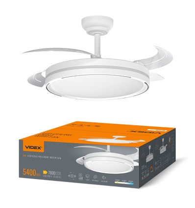 Deckenleuchte mit verstecktem Ventilator - RA90, CCT, 60W, weiß