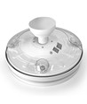 Deckenleuchte m. verstecktem Ventilator - RA90, CCT, 60W, weiß