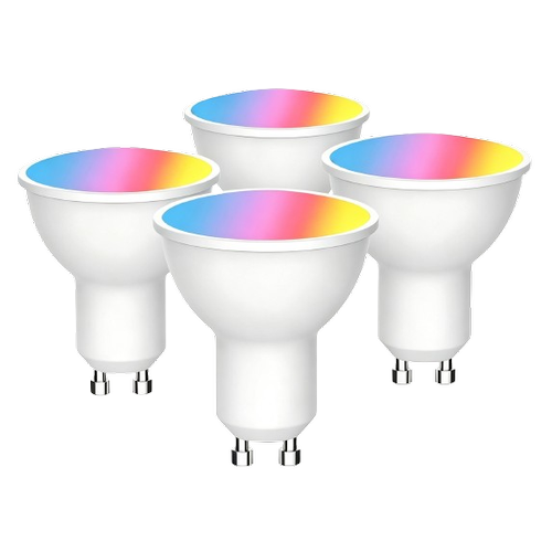4x GU10 5W Smart Home LED-Lampe - Bluetooth, RGB+CCT, Tuya/Smart Life