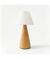 Wiederaufladbare LED-Tischleuchte - Holz, Touch-dimmbar, 3in1, IP20
