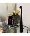 Wiederaufladbare LED Tischleuchte innen/außen - Schwarz, 40cm hoch, 3-Stufen dimmbar, IP44