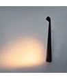 Wiederaufladbare LED Tischleuchte innen/außen - Schwarz, 40cm hoch, 3-Stufen dimmbar, IP44