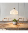 E27 Pendelleuchte Keramik - Weiß, 2m Kabel, Ø27x23cm, IP20, ohne Leuchtmittel