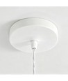 E27 Pendelleuchte Keramik - Weiß, 2m Kabel, Ø27x23cm, IP20, ohne Leuchtmittel