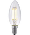 E14 4W dimmbare LED-Tropfenlampe - Filament, C35, 370lm, 2500K, Klarglas