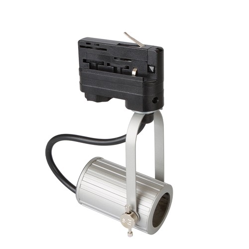 e3light 3-Phasen Schienenspot E27, Silbergrau