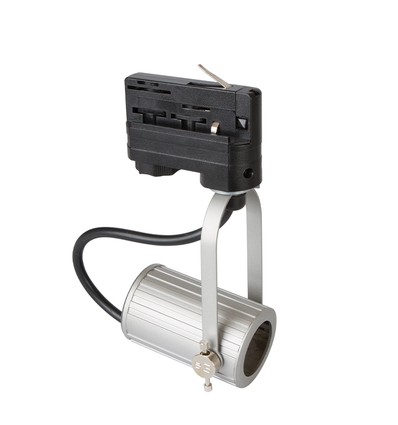 e3light 3-Phasen Schienenspot E27, Silbergrau