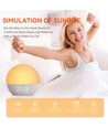 Wake-up Light Lichtwecker, Sonnenaufgangseffekt - Bluetooth 5.3 Lautsprecher, Schlafklänge, dimmbar