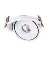Demo: 30W Ø20 cm Einbaustrahler RA90 - Ausschnitt: Ø18 cm, Maße: Ø20 cm, CCT - 3 Lichtfarben, 3-in-1, weißer Rand