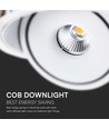 Demo: 30W Ø20 cm Einbaustrahler RA90 - Ausschnitt: Ø18 cm, Maße: Ø20 cm, CCT - 3 Lichtfarben, 3-in-1, weißer Rand