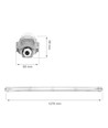 120cm Limea T8 LED-Armatur, durchverdrahtet - Für 1x 120cm LED-Röhre, IP65 wasserdicht