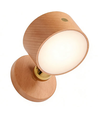 4W Wiederaufladbare Wandleuchte - IP20, Rund, Holzoptik, 360° drehbar, inkl. Leuchtmittel