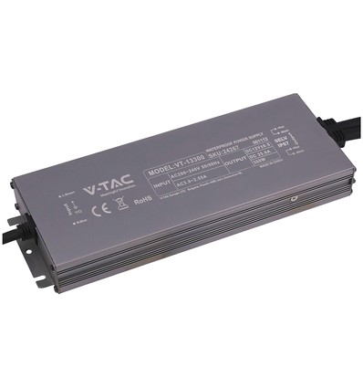 300W / 12V DC Netzteil für LED-Streifen - 25A, IP67 wasserdicht