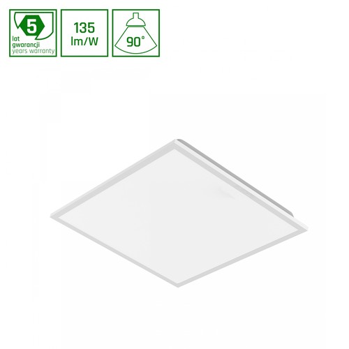 60x60 LED Panel, 40W, UGR19 - DALI dimmbar, 90°, weißer Rahmen, neutralweiß