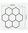 240W RA95 Hexagon LED 7 Felder Komplettset - Inkl. Netzanschluss