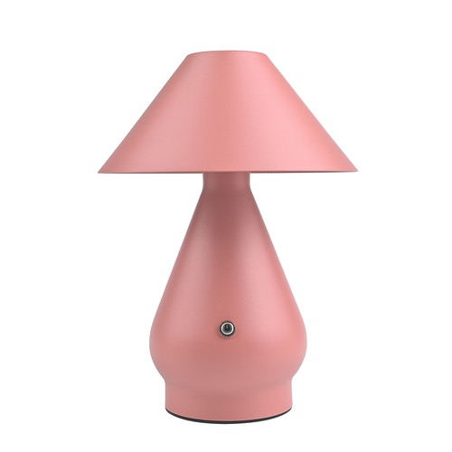 Wiederaufladbare LED Tischleuchte - Pink, Ø16cm, 21,5cm hoch, Touch dimmbar, 3-in-1, IP20