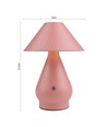Wiederaufladbare LED Tischleuchte - Pink, Ø16cm, 21,5cm hoch, Touch dimmbar, 3-in-1, IP20