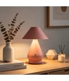 Wiederaufladbare LED Tischleuchte - Pink, Ø16cm, 21,5cm hoch, Touch dimmbar, 3-in-1, IP20