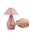 Wiederaufladbare LED Tischleuchte - Pink, Ø16cm, 21,5cm hoch, Touch dimmbar, 3-in-1, IP20