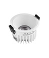 10W Ø8,5cm Einbaustrahler dimmbar RA99 - IP54, Lochausschnitt: Ø7,5 cm, Maße: Ø8,5 cm, weißer Rand