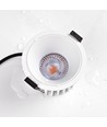 10W Ø8,5cm Einbaustrahler dimmbar RA99 - IP54, Lochausschnitt: Ø7,5 cm, Maße: Ø8,5 cm, weißer Rand