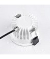 10W Ø8,5cm Einbaustrahler dimmbar RA99 - IP54, Lochausschnitt: Ø7,5 cm, Maße: Ø8,5 cm, weißer Rand