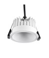 10W Ø8,5cm Einbaustrahler dimmbar RA99 - IP54, Lochausschnitt: Ø7,5 cm, Maße: Ø8,5 cm, weißer Rand