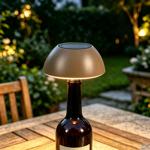 Wiederaufladbare LED Flaschenleuchte - Kaffeebraun, CCT, Touch-dimmbar, IP54
