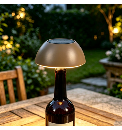 Wiederaufladbare LED Flaschenleuchte - Kaffeebraun, CCT, Touch-dimmbar, IP54