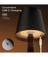 Wiederaufladbare LED Flaschenleuchte - Schwarz, Touch dimmbar, 3in1, IP20
