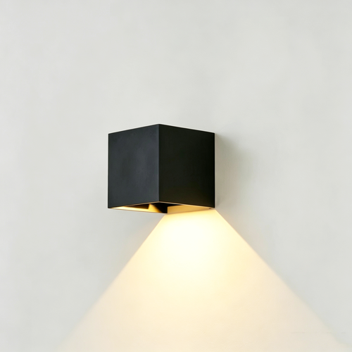 3W CUBIC PRO Wandleuchte - IP65, Schwarz, durchschleifbar, verstellbar, eckig, Außen, inkl. Leuchtmittel