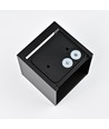 3W CUBIC PRO Wandleuchte - IP65, Schwarz, durchschleifbar, verstellbar, eckig, Außen, inkl. Leuchtmittel