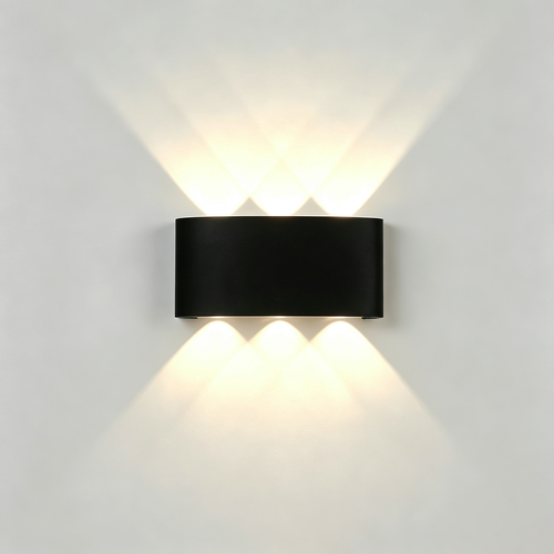 6W CUBIC PRO Wandleuchte - IP65, Schwarz, durchschleifbar, verstellbar, eckig, Up/Down, Außen, inkl. Leuchtmittel