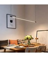 Schwarze Esstischlampe 126cm - 18W, inkl. Seilaufhängung