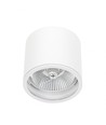 Deckenleuchte für AR111 GU10 - Weiß, IP65 Außen, Ø12cm, 11,5cm hoch, Aluminium, ohne Leuchtmittel