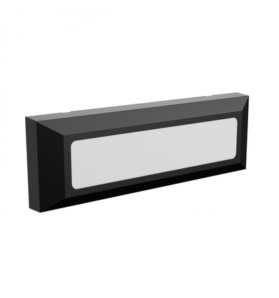 6W LED Treppenlicht, CCT - 3 Lichtfarben, IP54, schwarz, Außenwandleuchte