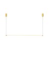 126cm dimmbare Esstischlampe - Gold, 18W LED, inkl. Seilaufhängung