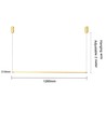 126cm dimmbare Esstischlampe - Gold, 18W LED, inkl. Seilaufhängung