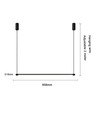 86cm dimmbare Esstischlampe - Schwarz, 11W LED, inkl. Seilaufhängung