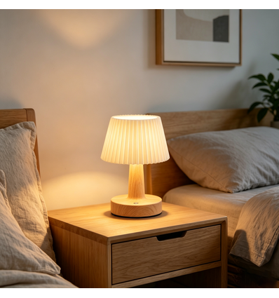 Wiederaufladbare LED-Tischleuchte - Stoff, Touch-dimmbar, CCT, IP20