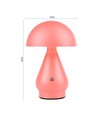 Wiederaufladbare LED-Tischleuchte - Pink, Ø15cm, 22cm hoch, Touch dimmbar, 3in1, IP20
