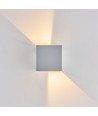 6W CUBIC PRO Wandleuchte - IP65, Silbergrau, durchschleifbar, verstellbar, eckig, Up/Down, Innen/Außen, inkl. Leuchtmittel