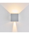 6W CUBIC PRO Wandleuchte - IP65, Silbergrau, durchschleifbar, verstellbar, eckig, Up/Down, Innen/Außen, inkl. Leuchtmittel