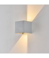 6W CUBIC PRO Wandleuchte - IP65, Silbergrau, durchschleifbar, verstellbar, eckig, Up/Down, Innen/Außen, inkl. Leuchtmittel