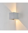 6W CUBIC PRO Wandleuchte - IP65, Silbergrau, durchschleifbar, verstellbar, eckig, Up/Down, Innen/Außen, inkl. Leuchtmittel